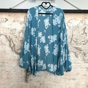 Filly Flair Floral Print Kimono